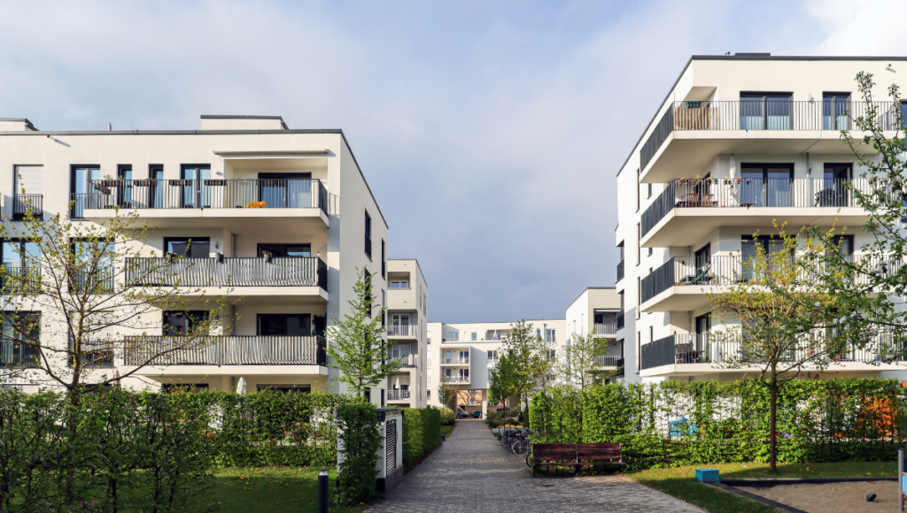 Ein modernes Wohnviertel oder Quartier